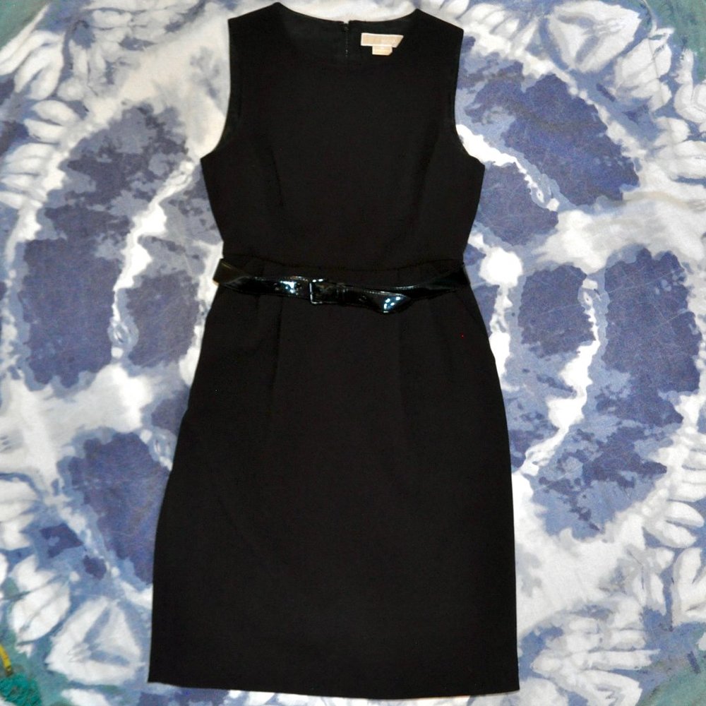 MICHAEL Michael Kors Sleeveless Sheath Dress with Belt sz 8
